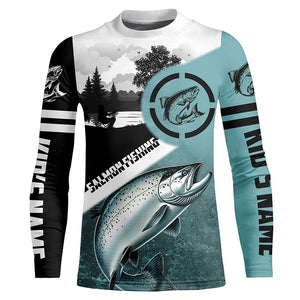 Chinook Salmon ( King Salmon) Fishing customize UV protection performance long sleeve fishing shirts NQS615