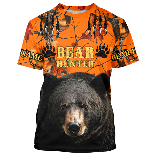 Black Bear Hunting Customize Name 3D All Over Printed Shirts Personalized Hunting gifts NQS637