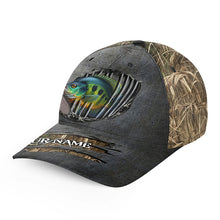 Load image into Gallery viewer, Bluegill fishing camo Custom fishing hat Unisex Fishing Baseball Angler hat cap NQS4200