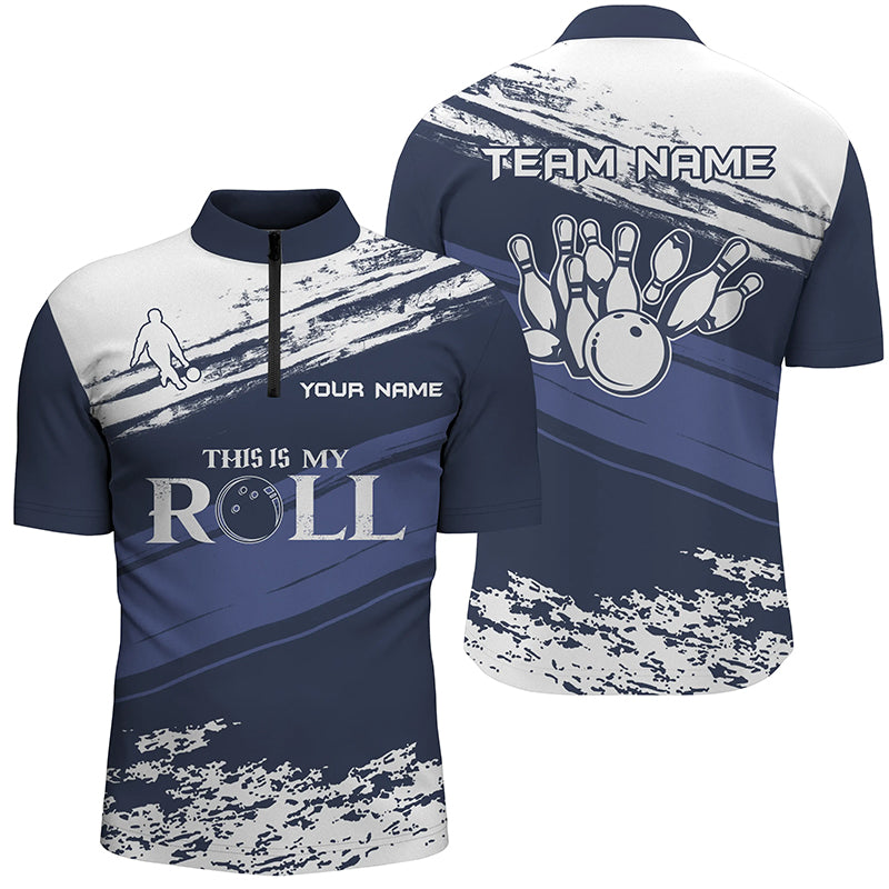 Custom bowling shirt for men – personalized team jersey front view