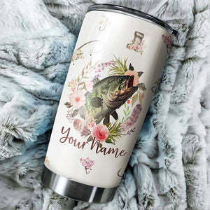1PC Just a girl who loves fishing Stainless Steel Fishing Tumbler Cup, customize name fish tumbler - NQS3145