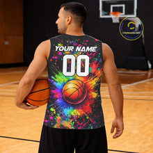 Load image into Gallery viewer, Colorful watercolor Basketball Shirts Custom Basketball jerseys for team, Basketball league shirts NQS11398