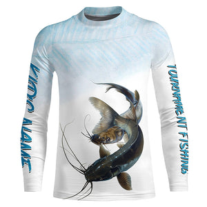 Blue catfish tournament fishing customize name all over print shirts personalized gift NQS196