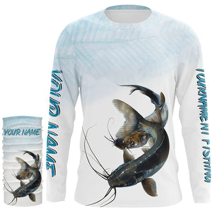 Blue catfish tournament fishing customize name all over print shirts personalized gift NQS196