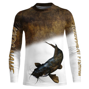 Flathead Catfish fishing scales customize name tournament fishing shirts personalized fishing gifts NQS209