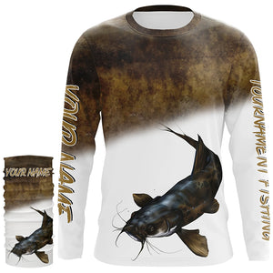 Flathead Catfish fishing scales customize name tournament fishing shirts personalized fishing gifts NQS209