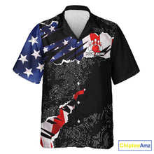 Load image into Gallery viewer, Custom button-up bowling shirts US Flag patriotic team bowling league shirts NQS11409