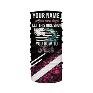 Move over boys let this girl show you how to fish Musky fishing pink camo custom name 3D fishing shirt NQS5162