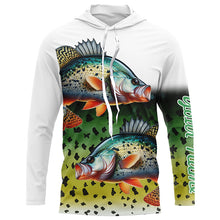 Load image into Gallery viewer, Crappie Fishing Green scales Customize Name 3D All Over Printed Shirts, Personalized Fishing Gift NQS267