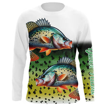 Load image into Gallery viewer, Crappie Fishing Green scales Customize Name 3D All Over Printed Shirts, Personalized Fishing Gift NQS267