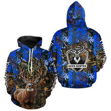 Load image into Gallery viewer, Deer Hunting big game blue camo Grim Reaper Custom Name 3D All over print shirts gifts for Hunters NQS4291