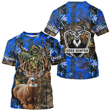 Load image into Gallery viewer, Deer Hunting big game blue camo Grim Reaper Custom Name 3D All over print shirts gifts for Hunters NQS4291