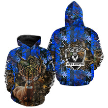 Load image into Gallery viewer, Deer Hunting big game blue camo Grim Reaper Custom Name 3D All over print shirts gifts for Hunters NQS4291