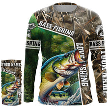 Load image into Gallery viewer, Personalized Bass Fishing Shirts, Love Fishing Camo 3D All Over Printed Shirts NQS210