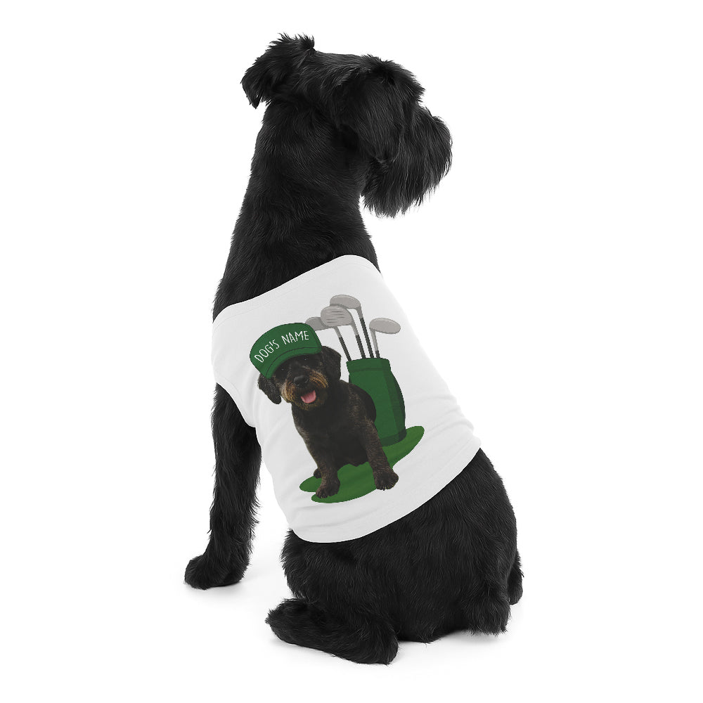 Custom Funny Golf Dog Shirt With Pet Photo and Name, Personalized Dog Clothes, Pet Apparel NQS9870