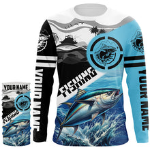 Load image into Gallery viewer, Tuna Fishing blue saltwater custom UV protection fishing apparel, Tuna tournament fishing jerseys NQS1421