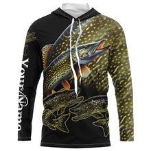 Load image into Gallery viewer, Northern Pike Fishing Custom Name UV protection long sleeves fishing shirts NQS1793