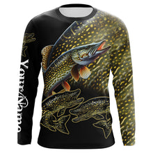 Load image into Gallery viewer, Northern Pike Fishing Custom Name UV protection long sleeves fishing shirts NQS1793