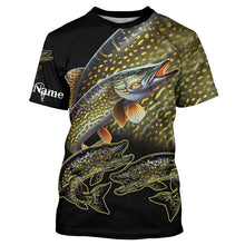 Load image into Gallery viewer, Northern Pike Fishing Custom Name UV protection long sleeves fishing shirts NQS1793