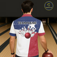 Load image into Gallery viewer, Grunge Texas Flag Bowling Hawaiian Shirt Custom patriotic Texas Team Bowling Button up shirt NQS11239