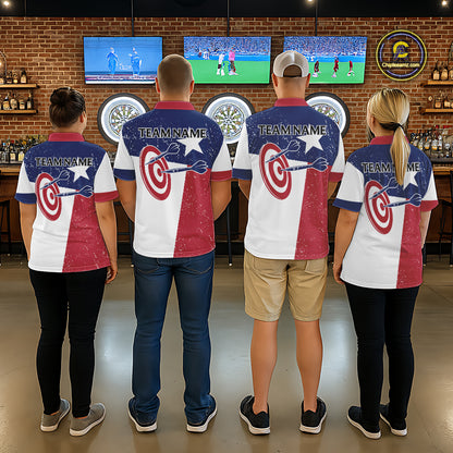 Grunge Texas Flag Women Darts Shirts Custom patriotic Texas Team Darts Jersey, Darts Clothes NQS11241