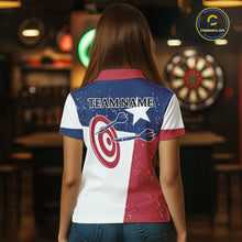 Load image into Gallery viewer, Grunge Texas Flag Women Darts Shirts Custom patriotic Texas Team Darts Jersey, Darts Clothes NQS11241