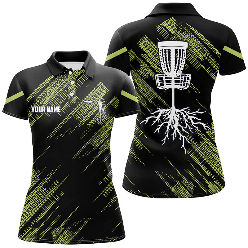 Yellow Black Women disc golf polo shirts custom disc golf team disc golf jerseys NQS7815