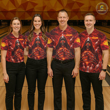 Load image into Gallery viewer, Red Lightning Thunder Skull Reaper Bowling Shirts For Women Custom Team Bowling League Jerseys NQS11642