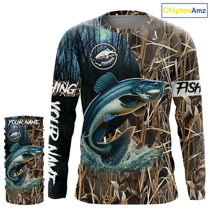 Catfish Fishing Customize Name 3D All Over Printed Shirts For Men, women, kid Personalized Fishing Gift NQS285