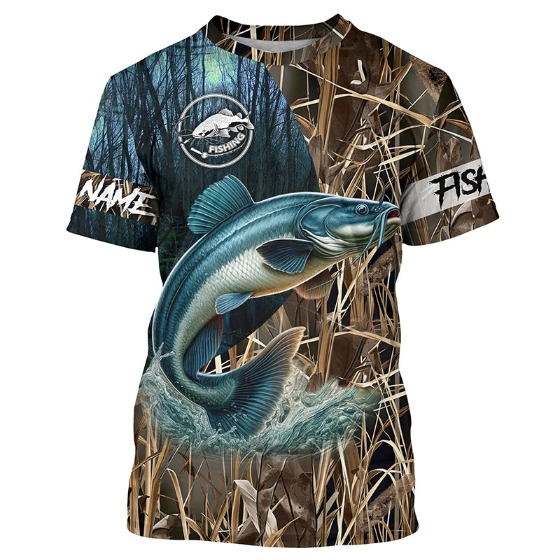 Catfish Fishing Customize Name 3D All Over Printed Shirts For Men, women, kid Personalized Fishing Gift NQS285