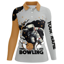 Load image into Gallery viewer, Bowling Astronaut in Space There's nothing like bowling Custom Women Bowling Team Shirts Bowler Outfit NQS8256