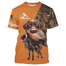 Load image into Gallery viewer, Pheasant Hunting with German Shorthaired Pointer GSP Custom Camo Full Printing Shirts, Hunting Gifts NQS2636
