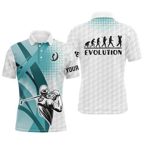 Blue and white Mens golf polo shirts custom golf ball skins golf evolution golf tops for mens NQS5942