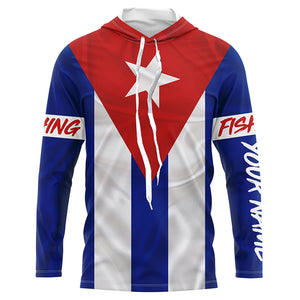Cuba Flag Fishing Custom sun protection fishing shirts for men, women, patriotic team fishing jersey NQS6139