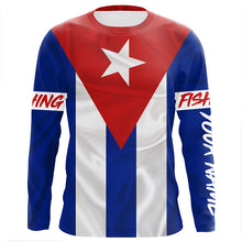 Load image into Gallery viewer, Cuba Flag Fishing Custom sun protection fishing shirts for men, women, patriotic team fishing jersey NQS6139