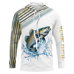 Striped Bass ( Striper) Fishing Customize Name 3D All Over Printed Shirts Personalized Fishing Gift NQS349