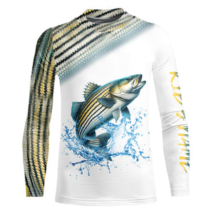 Striped Bass ( Striper) Fishing Customize Name 3D All Over Printed Shirts Personalized Fishing Gift NQS349