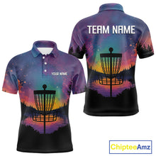 Load image into Gallery viewer, Colorful Disc golf polo shirts for Mens Custom Disc Golf basket attire for Team NQS10129
