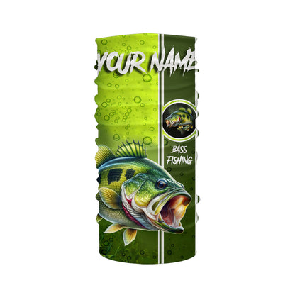 Largemouth Bass Green Scale Fishing UV protection custom name long sleeves Fishing shirts NQS603