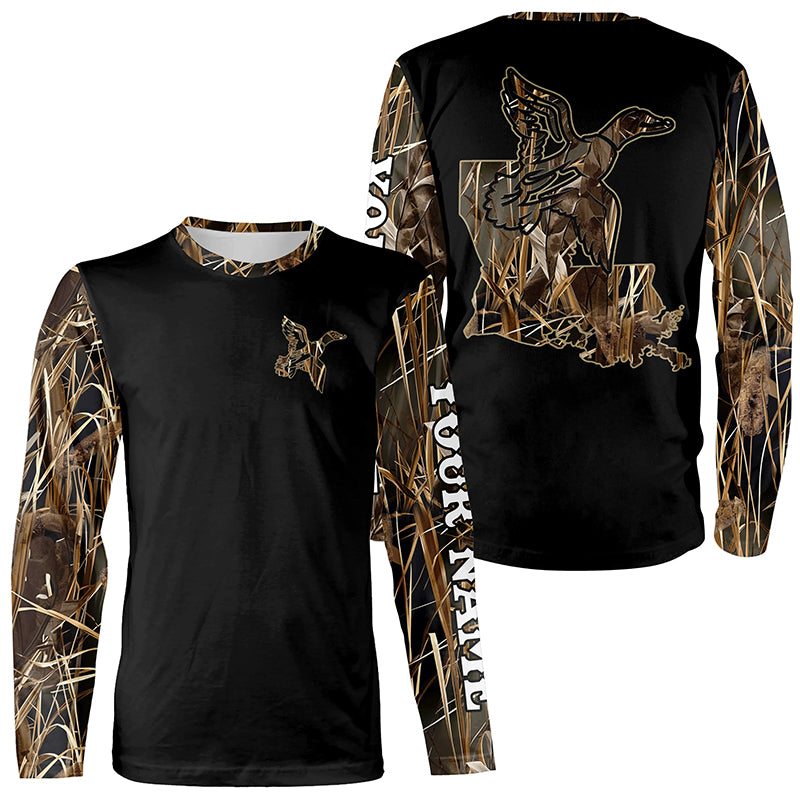 Louisiana duck hunting Waterfowl Camo Customize 3D All Over Printed Shirts Personalized Hunting gift NQS2643