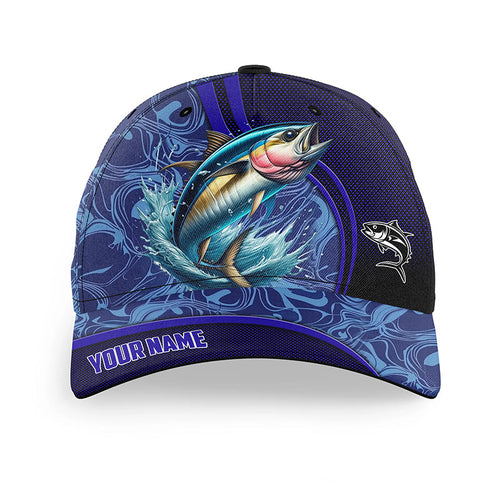 Tuna fishing blue camo Custom fishing hats, saltwater Angler Tuna fishing hat cap NQS8954