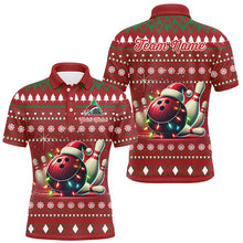 Load image into Gallery viewer, Funny ugly Christmas Red Men's Bowling Shirts Custom Team Bowling Jerseys Xmas Gift for bowlers NQS8967