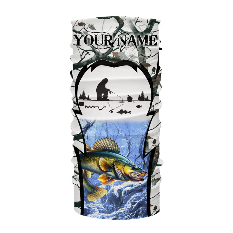 Ice fishing walleye winter camo custom fishing shirts for men Performance shirts NQS1011