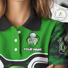 Load image into Gallery viewer, Funny Golf and Beer Green Shamrock Golf shirts for Women Custom St Patrick Team Ladies Golf Jerseys NQS11673
