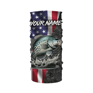 American Flag crappie Fishing Custom long sleeve Fishing Shirts for men personalized Fishing jerseys NQS4958
