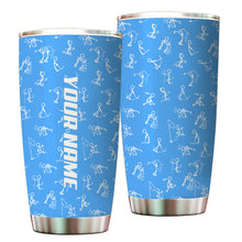 Load image into Gallery viewer, Multicolor Funny golf pattern Custom name Golf Stainless Steel Tumbler Cup - personalized golf gifts NQS9879