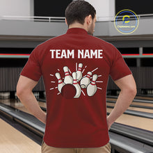 Load image into Gallery viewer, Retro Red argyle pattern Bowling shirts For Men custom bowling team jerseys Bowler Outfits NQS10151
