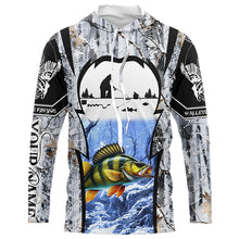 Load image into Gallery viewer, Perch ice fishing Winter camo custom fishing shirts for men Performance UV protection NQS1013