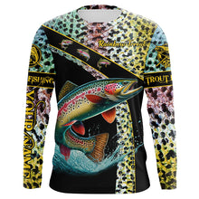 Load image into Gallery viewer, Rainbow trout fishing scales UV protection Custom long sleeve fishing shirts, trout fishing jerseys NQS4385