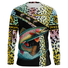 Load image into Gallery viewer, Rainbow trout fishing scales UV protection Custom long sleeve fishing shirts, trout fishing jerseys NQS4385